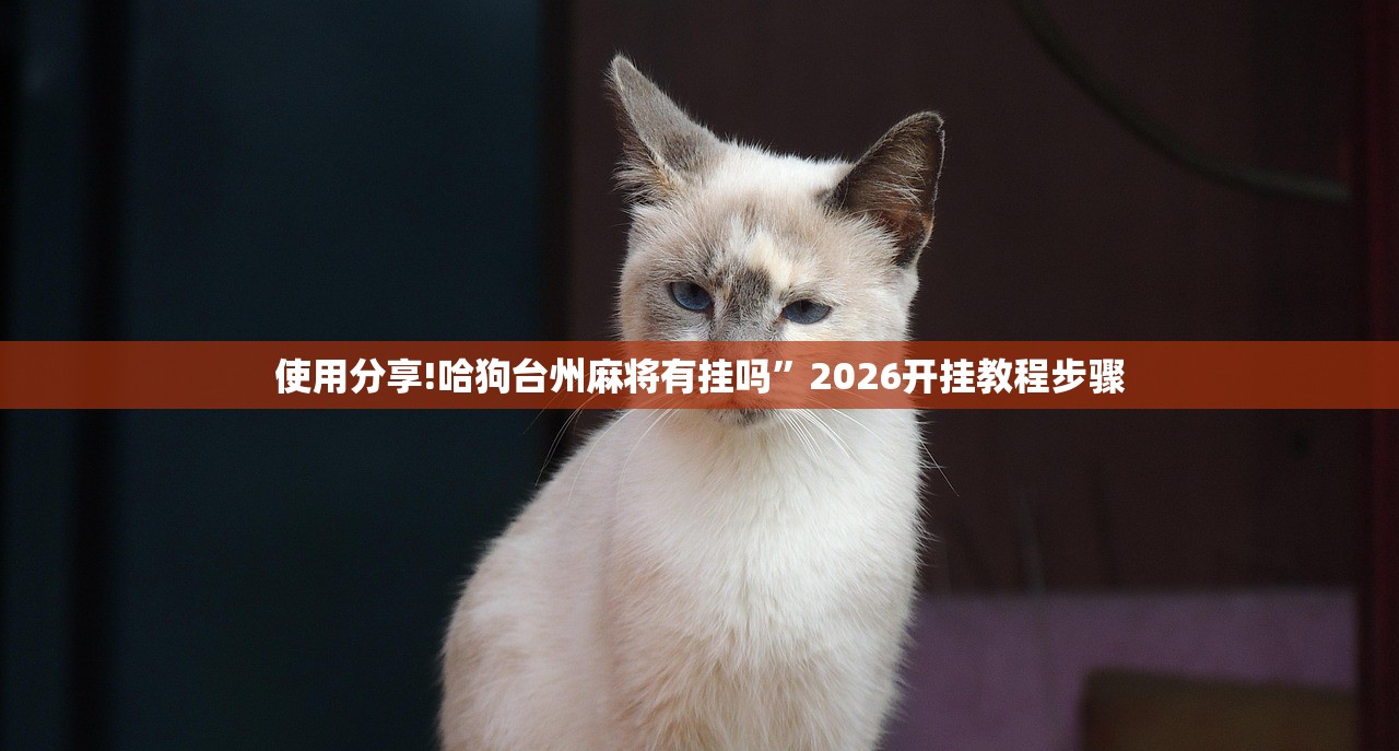使用分享!哈狗台州麻将有挂吗”2026开挂教程步骤