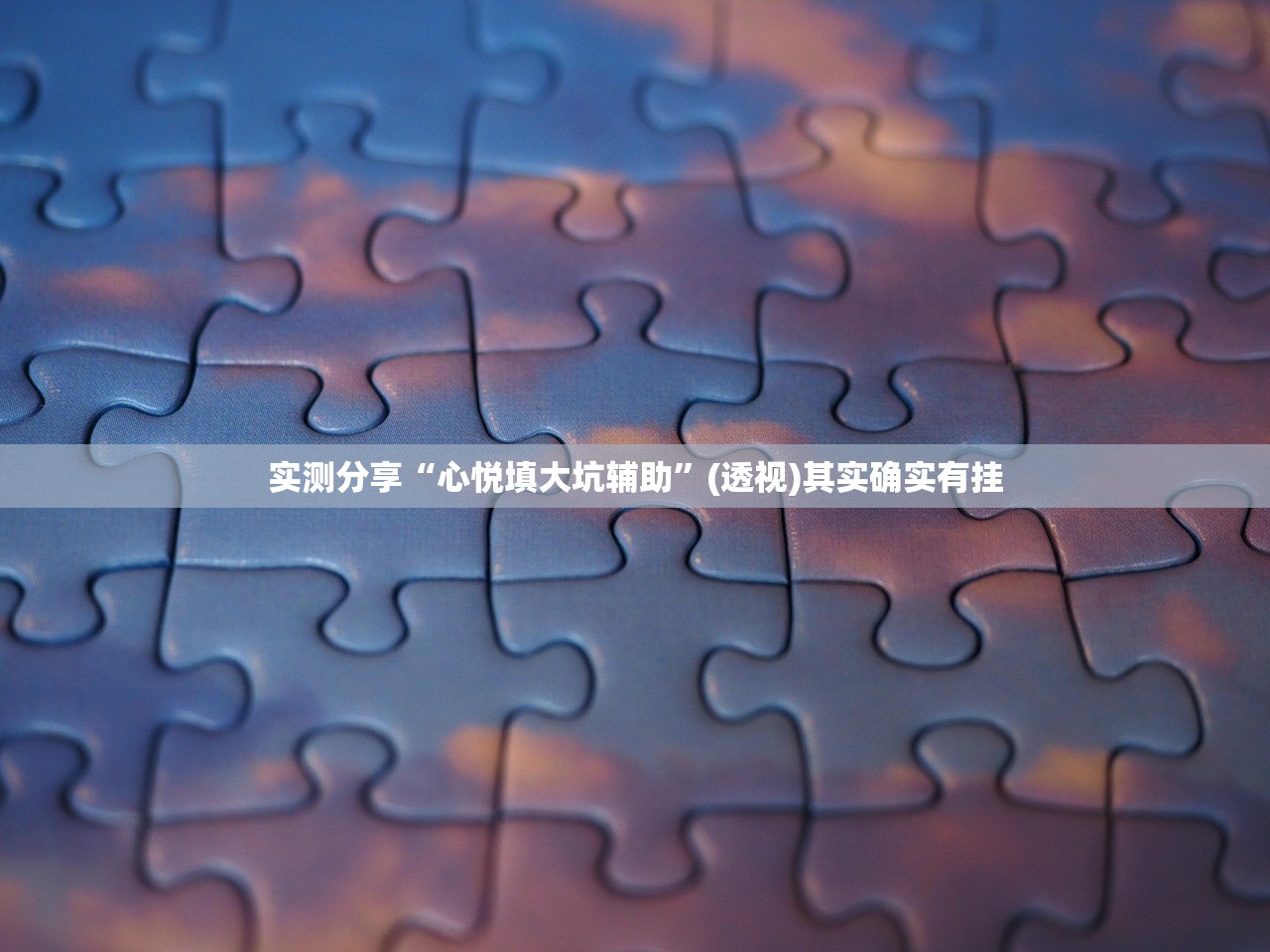 实测分享“心悦填大坑辅助”(透视)其实确实有挂