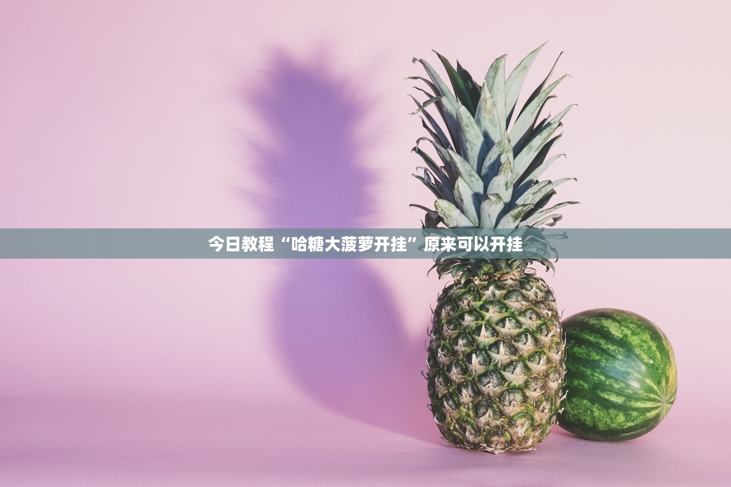 今日教程“哈糖大菠萝开挂”原来可以开挂