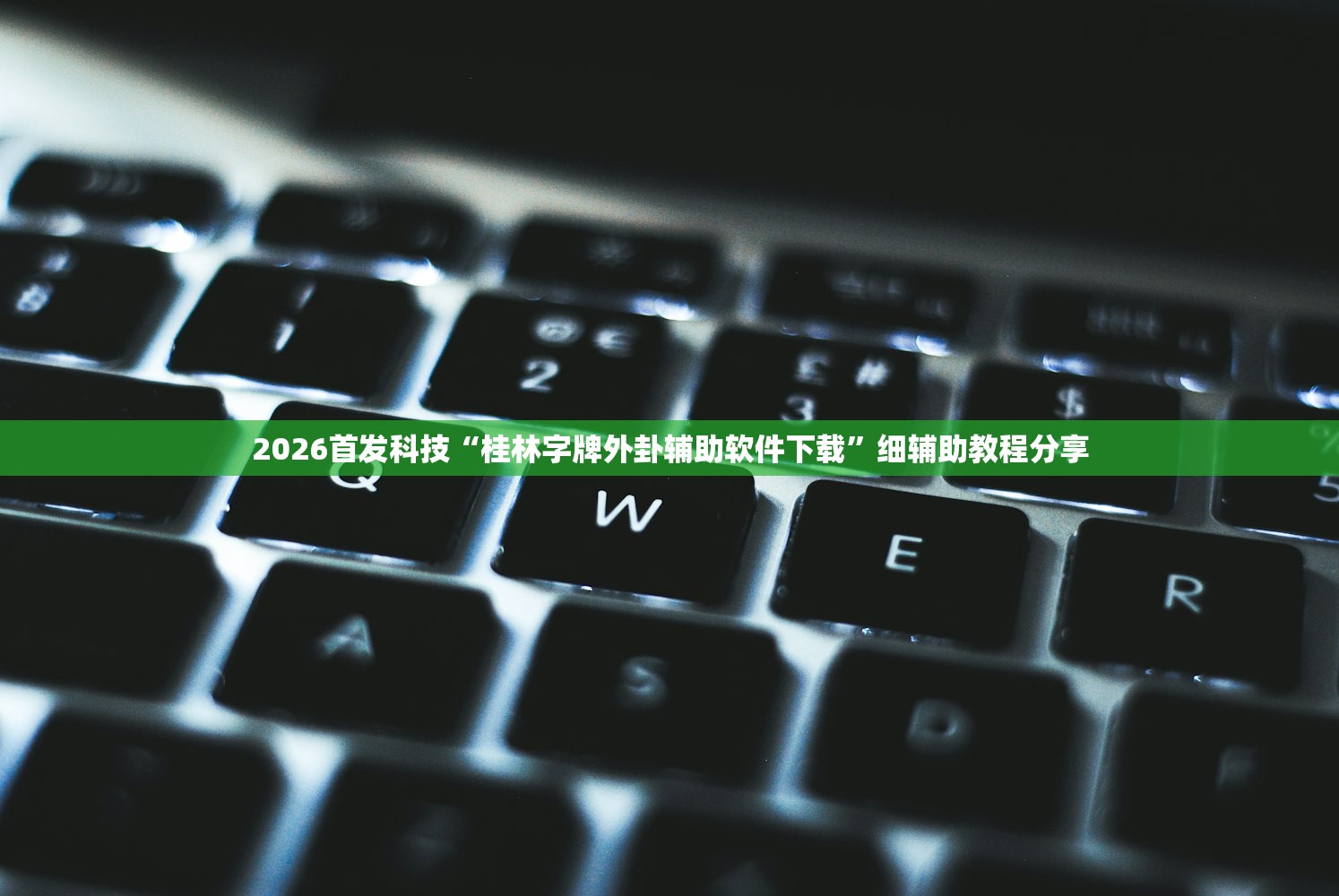 2026首发科技“桂林字牌外卦辅助软件下载”细辅助教程分享