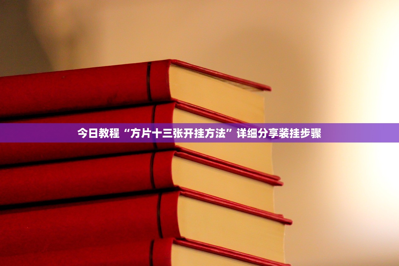 今日教程“方片十三张开挂方法	”详细分享装挂步骤